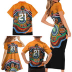 Custom Tigers Honouring First Nations Family Matching Short Sleeve Bodycon Dress and Hawaiian Shirt NAIDOC 2026 Deadly 50 Years
