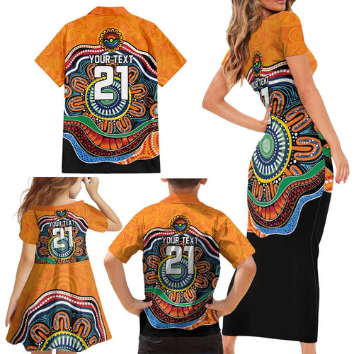 Custom Tigers Honouring First Nations Family Matching Short Sleeve Bodycon Dress and Hawaiian Shirt NAIDOC 2026 Deadly 50 Years