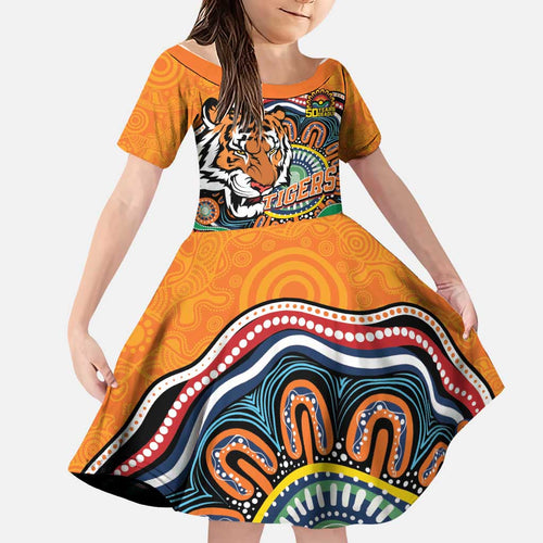 Custom Tigers Honouring First Nations Family Matching Summer Maxi Dress and Hawaiian Shirt NAIDOC 2026 Deadly 50 Years