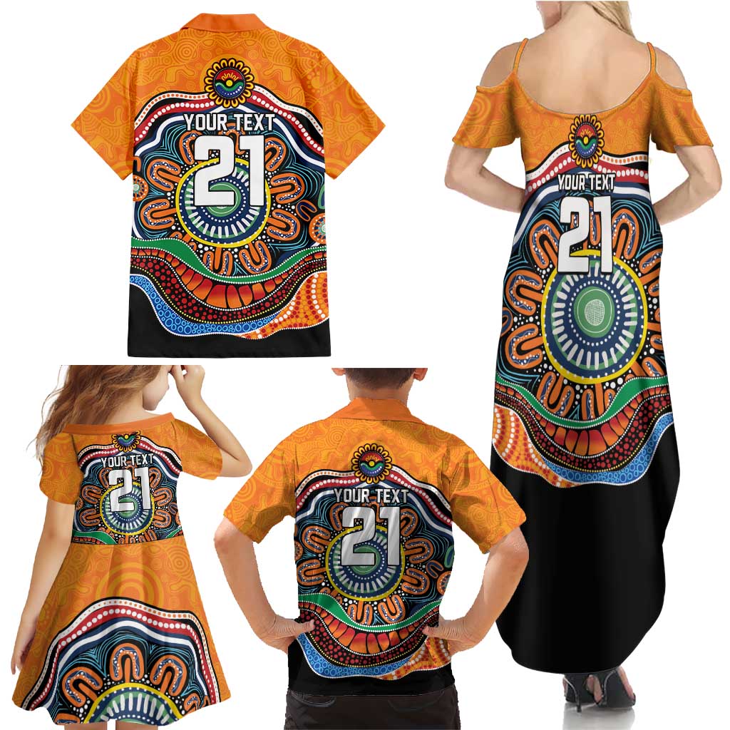 Custom Tigers Honouring First Nations Family Matching Summer Maxi Dress and Hawaiian Shirt NAIDOC 2026 Deadly 50 Years