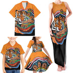 Custom Tigers Honouring First Nations Family Matching Tank Maxi Dress and Hawaiian Shirt NAIDOC 2026 Deadly 50 Years
