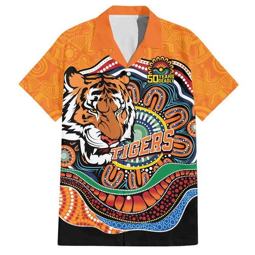 Custom Tigers Honouring First Nations Hawaiian Shirt NAIDOC 2026 Deadly 50 Years