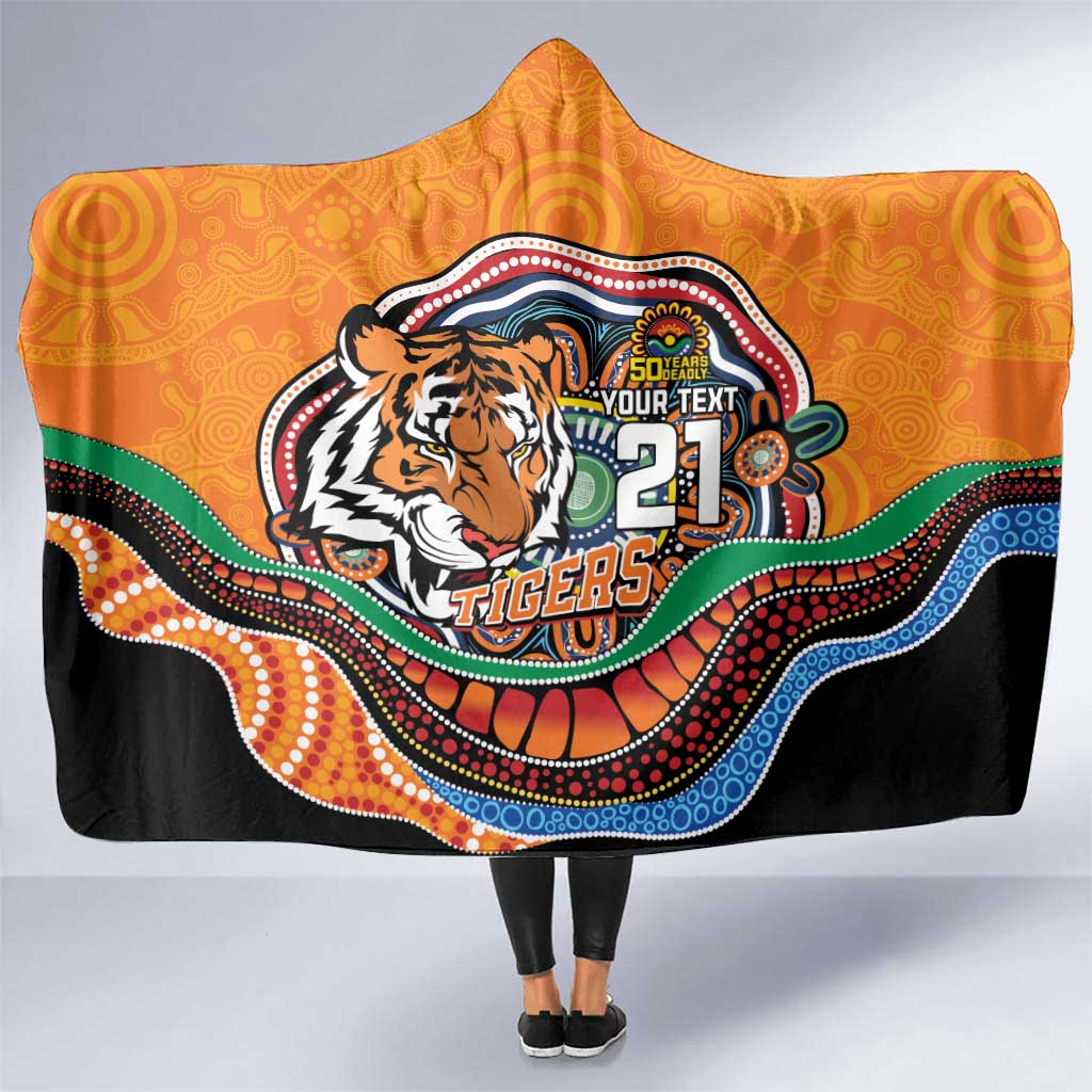 Custom Tigers Honouring First Nations Hooded Blanket NAIDOC 2026 Deadly 50 Years