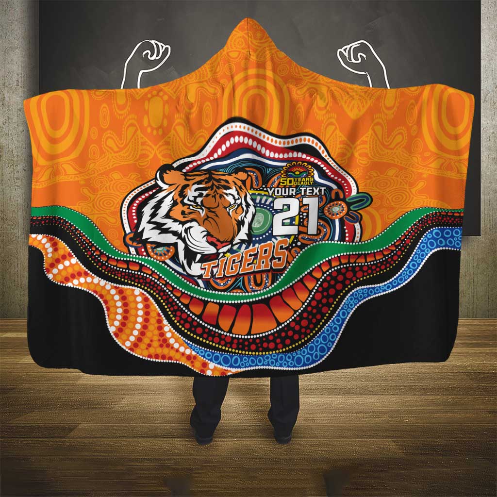 Custom Tigers Honouring First Nations Hooded Blanket NAIDOC 2026 Deadly 50 Years