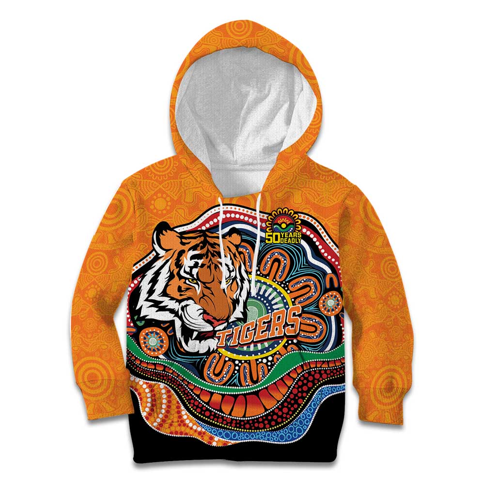 Custom Tigers Honouring First Nations Kid Hoodie NAIDOC 2026 Deadly 50 Years