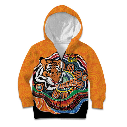 Custom Tigers Honouring First Nations Kid Hoodie NAIDOC 2026 Deadly 50 Years