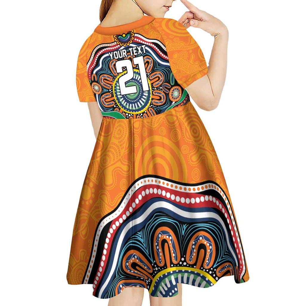 Custom Tigers Honouring First Nations Kid Short Sleeve Dress NAIDOC 2026 Deadly 50 Years