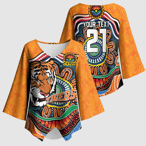 Custom Tigers Honouring First Nations Kimono Sleeve Blouse NAIDOC 2026 Deadly 50 Years