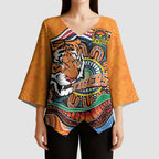 Custom Tigers Honouring First Nations Kimono Sleeve Blouse NAIDOC 2026 Deadly 50 Years