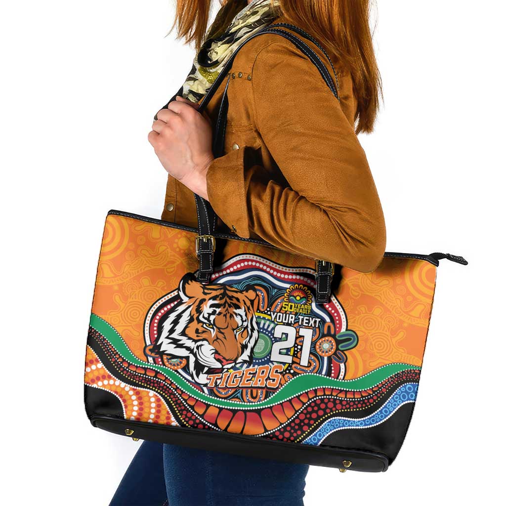 Custom Tigers Honouring First Nations Leather Tote Bag NAIDOC 2026 Deadly 50 Years