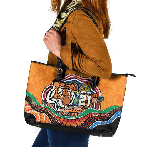 Custom Tigers Honouring First Nations Leather Tote Bag NAIDOC 2026 Deadly 50 Years