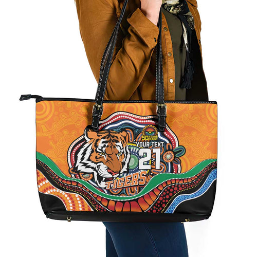 Custom Tigers Honouring First Nations Leather Tote Bag NAIDOC 2026 Deadly 50 Years