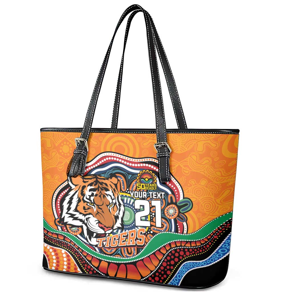Custom Tigers Honouring First Nations Leather Tote Bag NAIDOC 2026 Deadly 50 Years