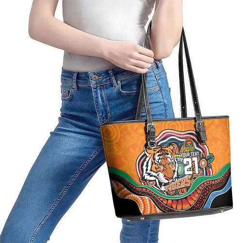 Custom Tigers Honouring First Nations Leather Tote Bag NAIDOC 2026 Deadly 50 Years