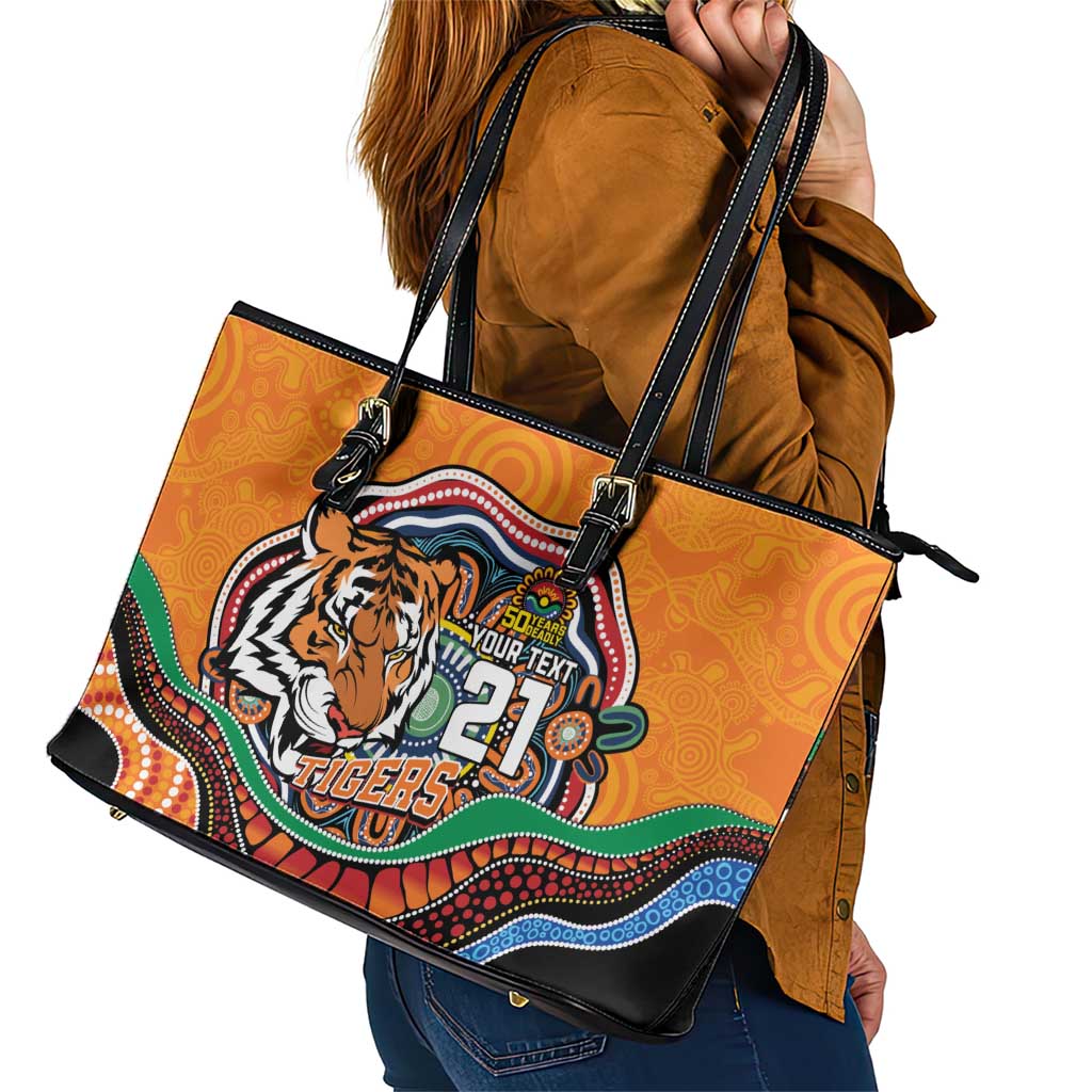 Custom Tigers Honouring First Nations Leather Tote Bag NAIDOC 2026 Deadly 50 Years