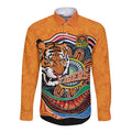 Custom Tigers Honouring First Nations Long Sleeve Button Shirt NAIDOC 2026 Deadly 50 Years