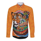 Custom Tigers Honouring First Nations Long Sleeve Button Shirt NAIDOC 2026 Deadly 50 Years