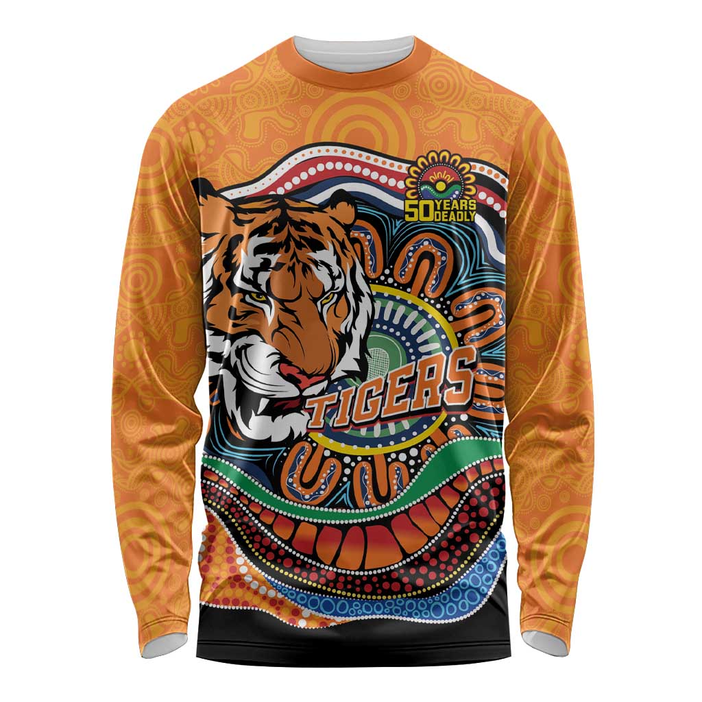 Custom Tigers Honouring First Nations Long Sleeve Shirt NAIDOC 2026 Deadly 50 Years
