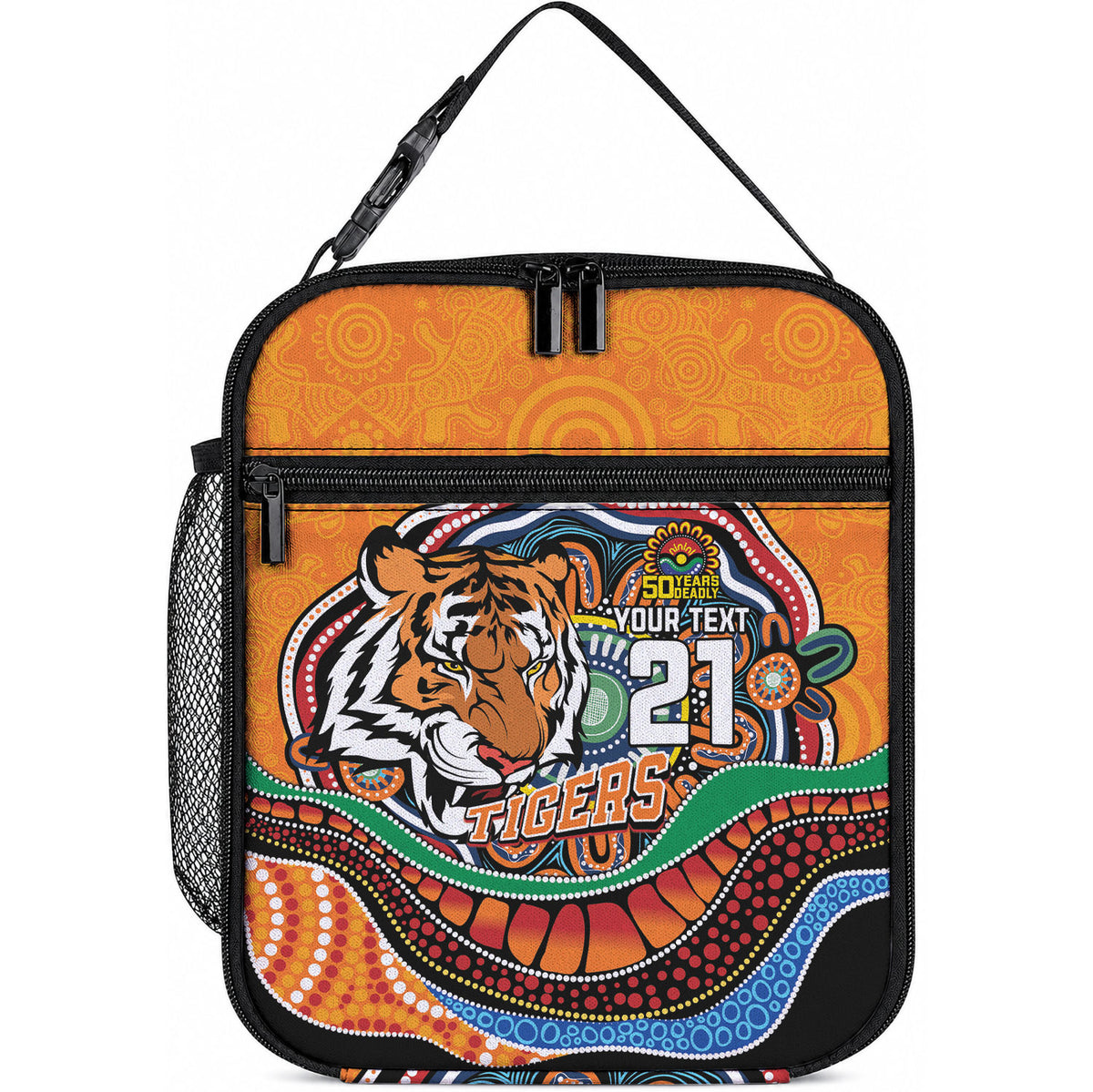 Custom Tigers Honouring First Nations Lunch Bag NAIDOC 2026 Deadly 50 Years