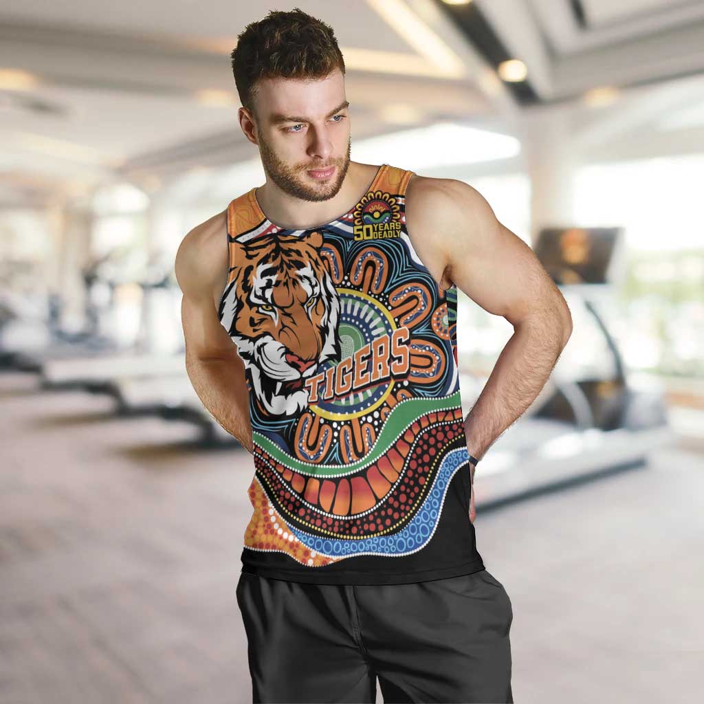Custom Tigers Honouring First Nations Men Tank Top NAIDOC 2026 Deadly 50 Years