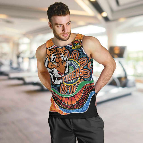 Custom Tigers Honouring First Nations Men Tank Top NAIDOC 2026 Deadly 50 Years