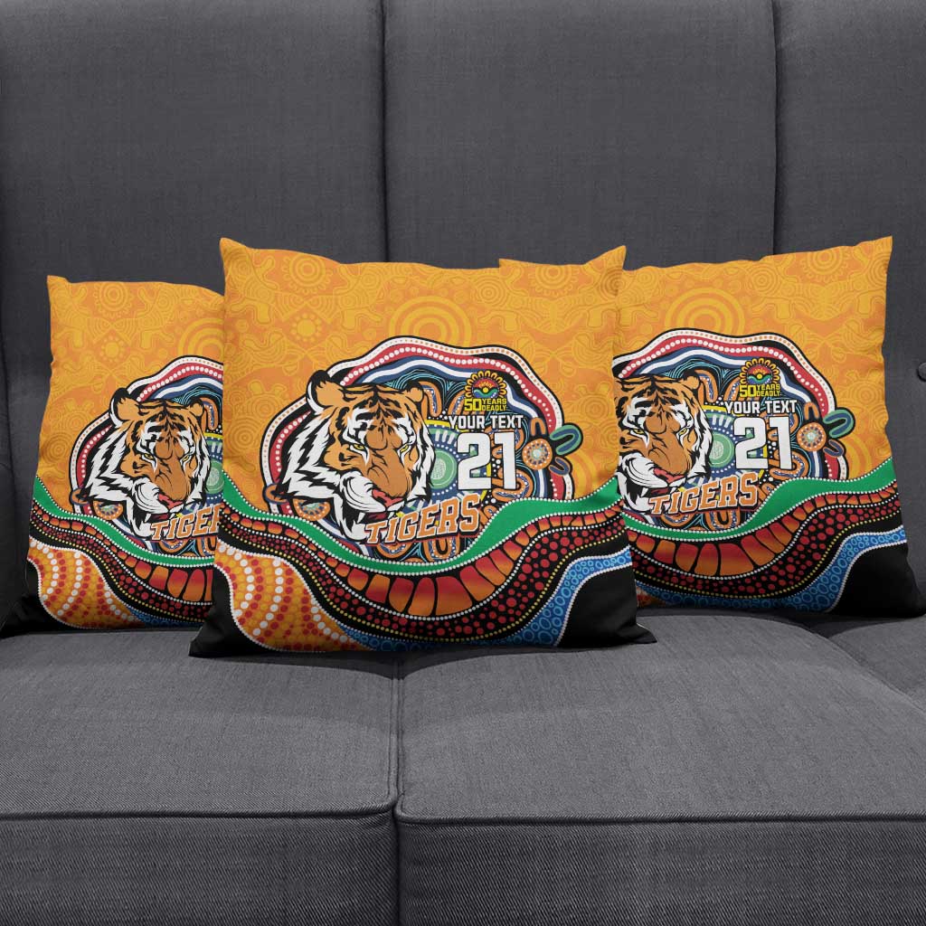 Custom Tigers Honouring First Nations Pillow Cover NAIDOC 2026 Deadly 50 Years
