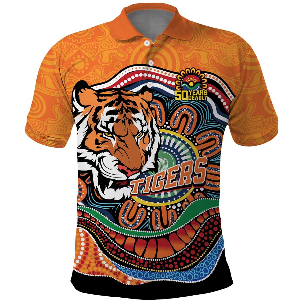 Custom Tigers Honouring First Nations Polo Shirt NAIDOC 2026 Deadly 50 Years