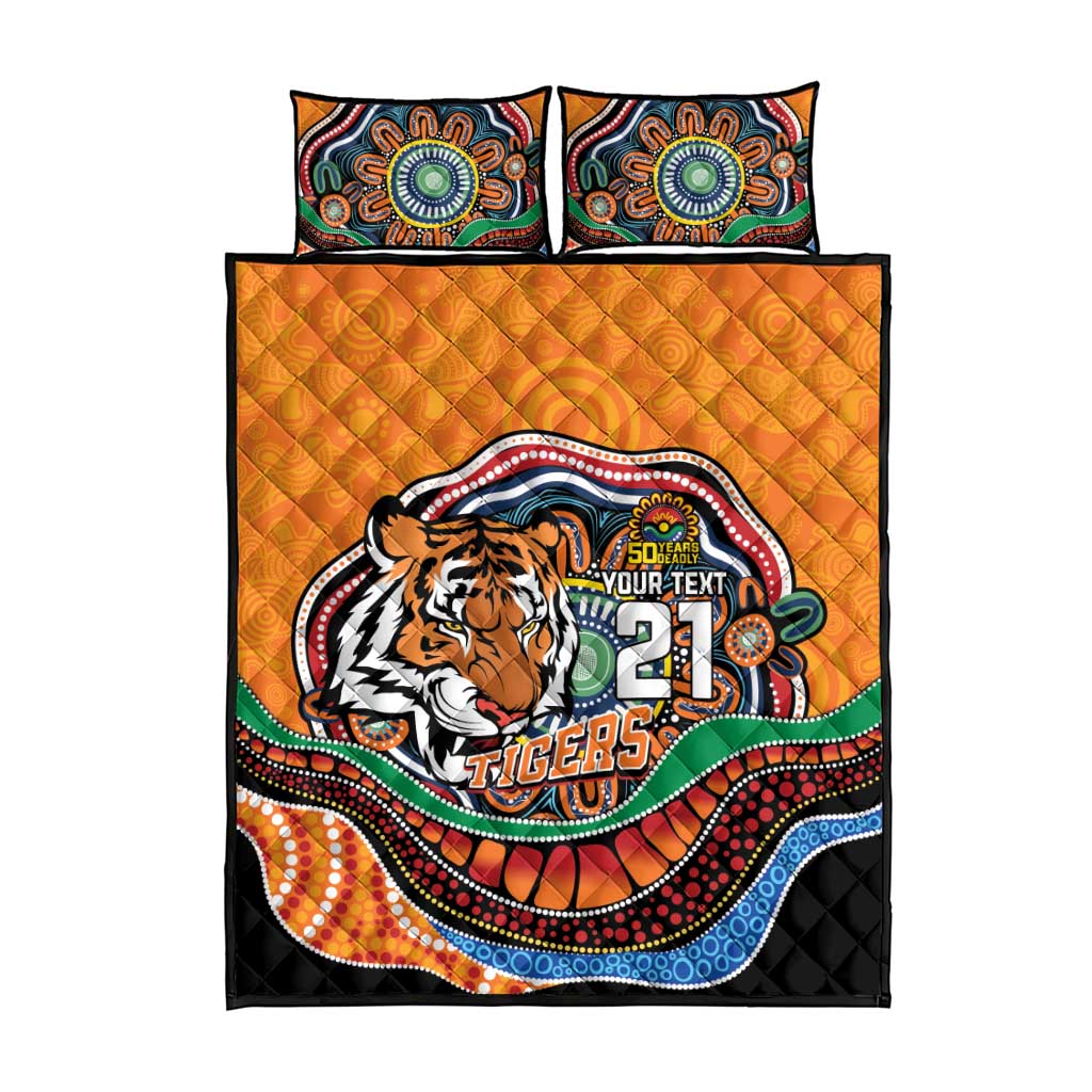 Custom Tigers Honouring First Nations Quilt Bed Set NAIDOC 2026 Deadly 50 Years