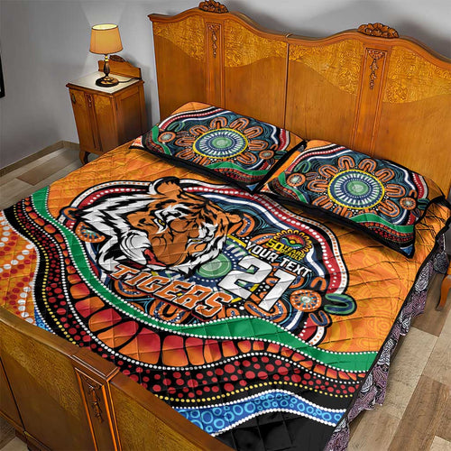 Custom Tigers Honouring First Nations Quilt Bed Set NAIDOC 2026 Deadly 50 Years