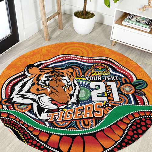 Custom Tigers Honouring First Nations Round Carpet NAIDOC 2026 Deadly 50 Years