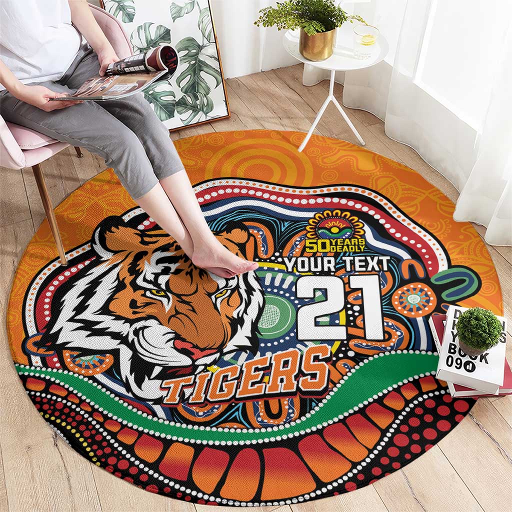 Custom Tigers Honouring First Nations Round Carpet NAIDOC 2026 Deadly 50 Years