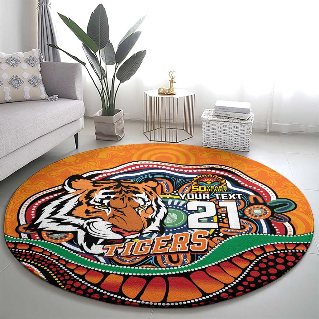 Custom Tigers Honouring First Nations Round Carpet NAIDOC 2026 Deadly 50 Years