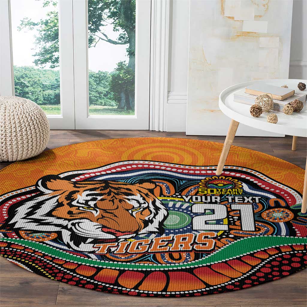 Custom Tigers Honouring First Nations Round Carpet NAIDOC 2026 Deadly 50 Years
