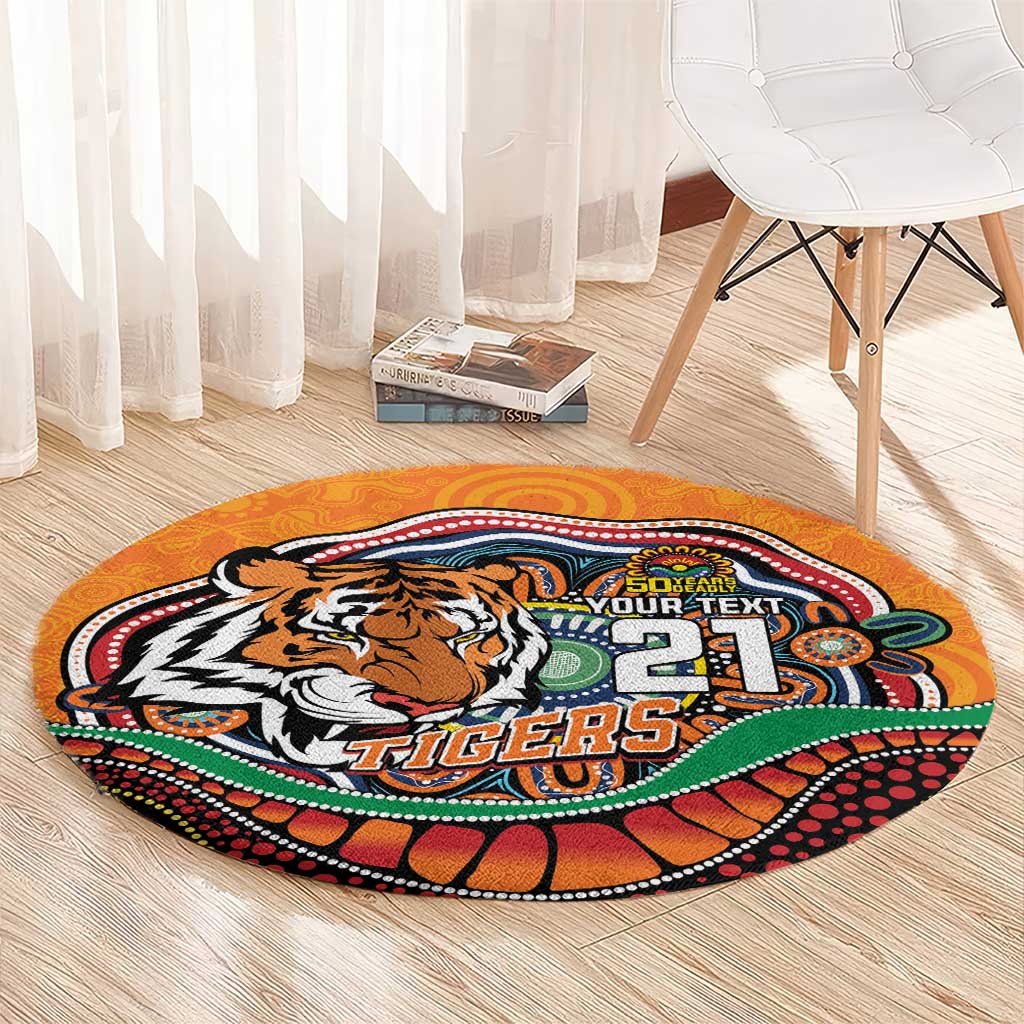 Custom Tigers Honouring First Nations Round Carpet NAIDOC 2026 Deadly 50 Years