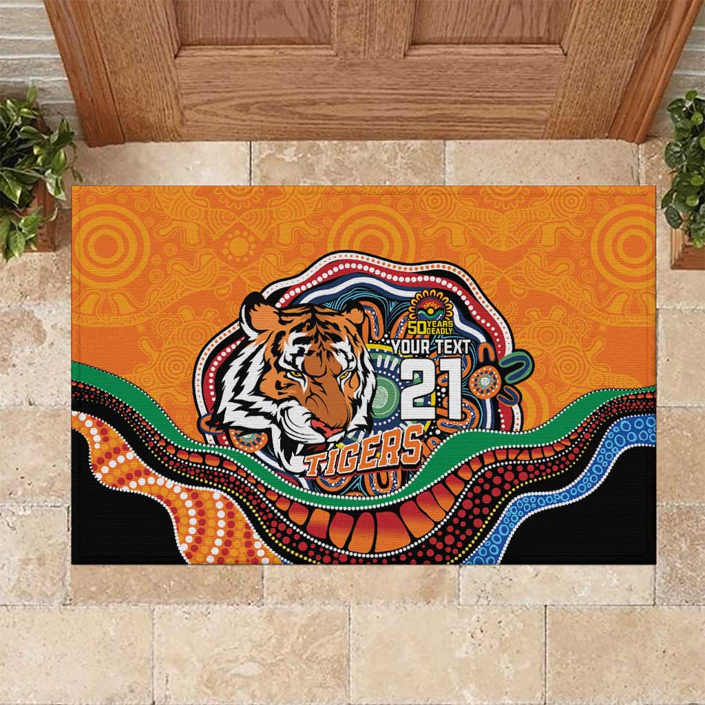 Custom Tigers Honouring First Nations Rubber Doormat NAIDOC 2026 Deadly 50 Years