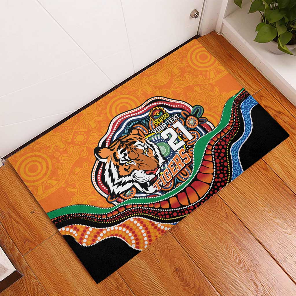 Custom Tigers Honouring First Nations Rubber Doormat NAIDOC 2026 Deadly 50 Years