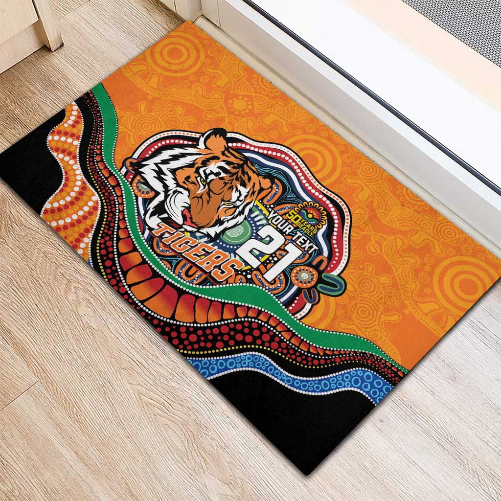 Custom Tigers Honouring First Nations Rubber Doormat NAIDOC 2026 Deadly 50 Years