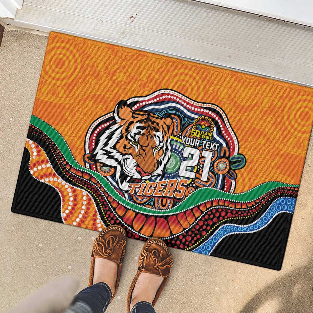 Custom Tigers Honouring First Nations Rubber Doormat NAIDOC 2026 Deadly 50 Years