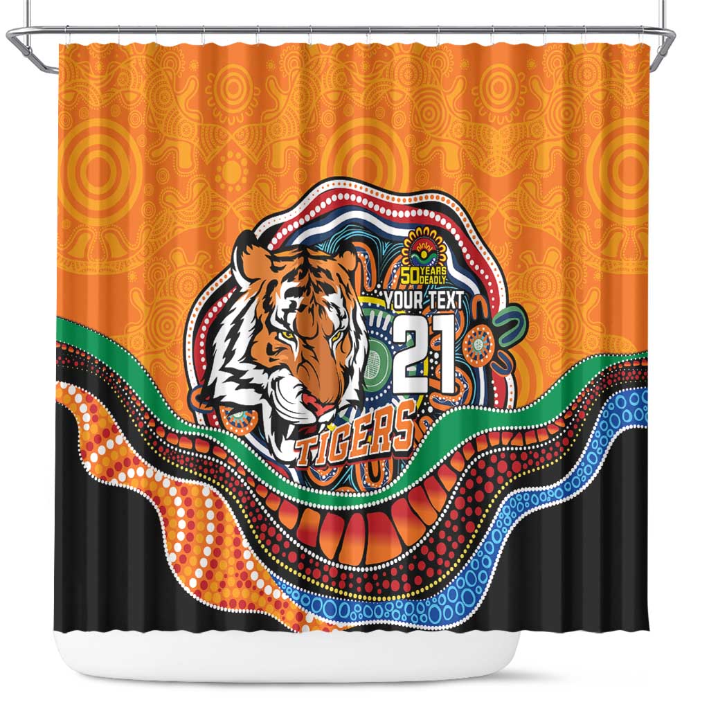 Custom Tigers Honouring First Nations Shower Curtain NAIDOC 2026 Deadly 50 Years