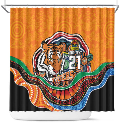 Custom Tigers Honouring First Nations Shower Curtain NAIDOC 2026 Deadly 50 Years