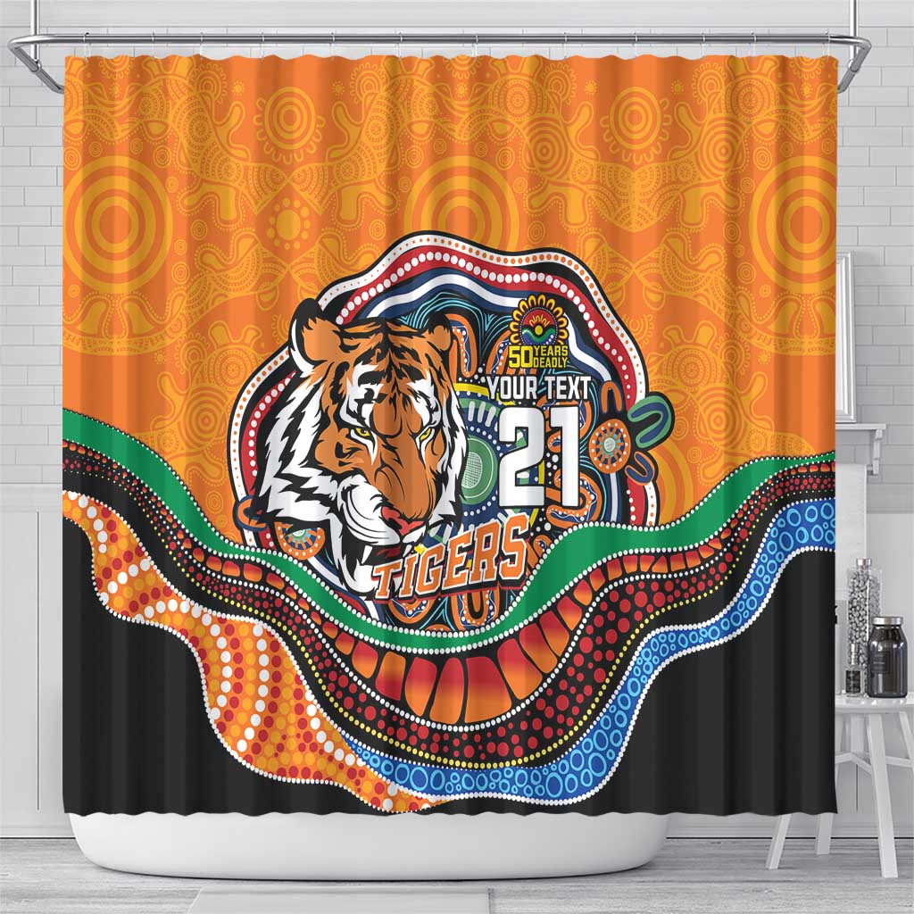 Custom Tigers Honouring First Nations Shower Curtain NAIDOC 2026 Deadly 50 Years