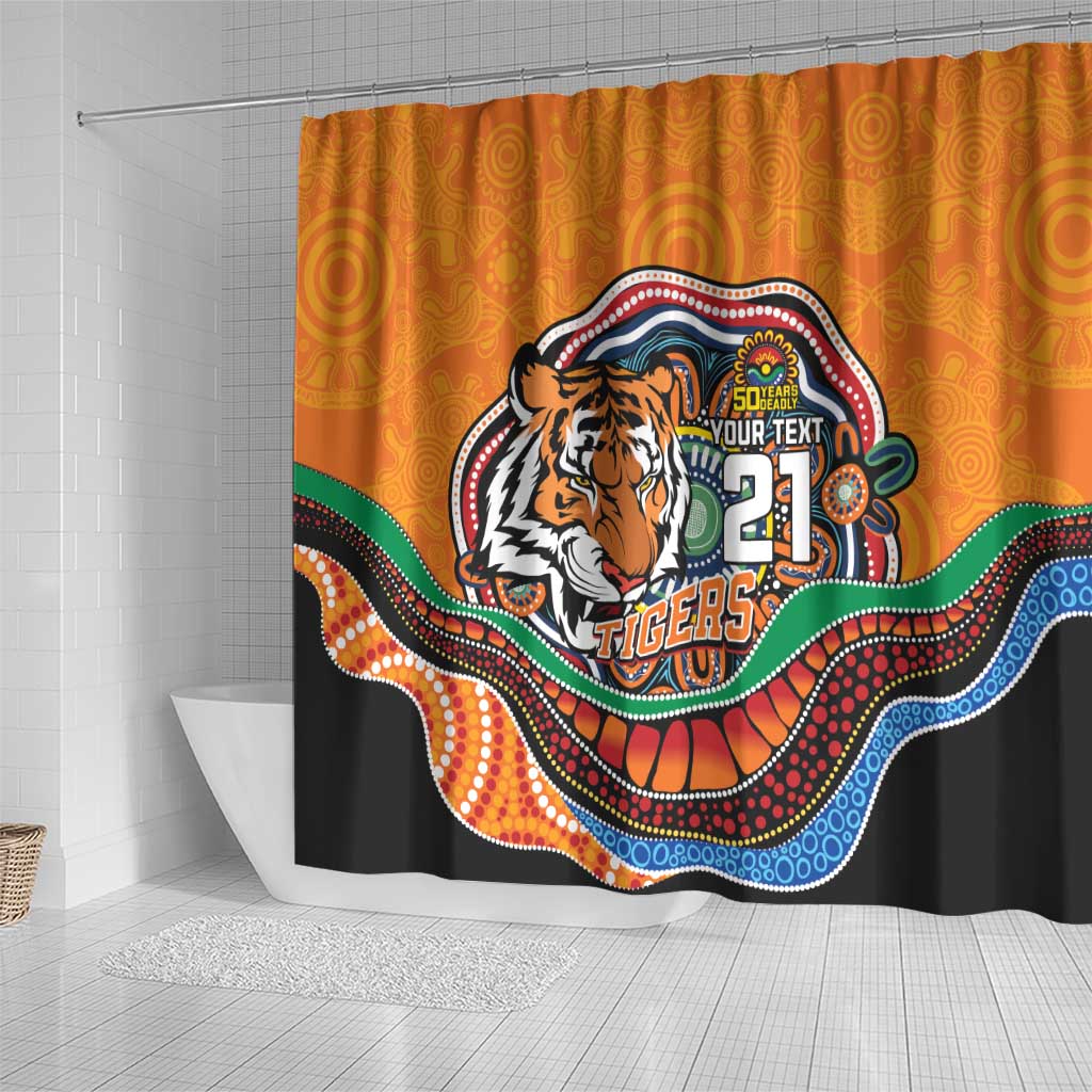Custom Tigers Honouring First Nations Shower Curtain NAIDOC 2026 Deadly 50 Years