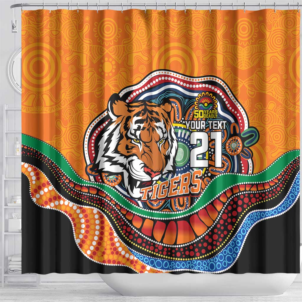 Custom Tigers Honouring First Nations Shower Curtain NAIDOC 2026 Deadly 50 Years