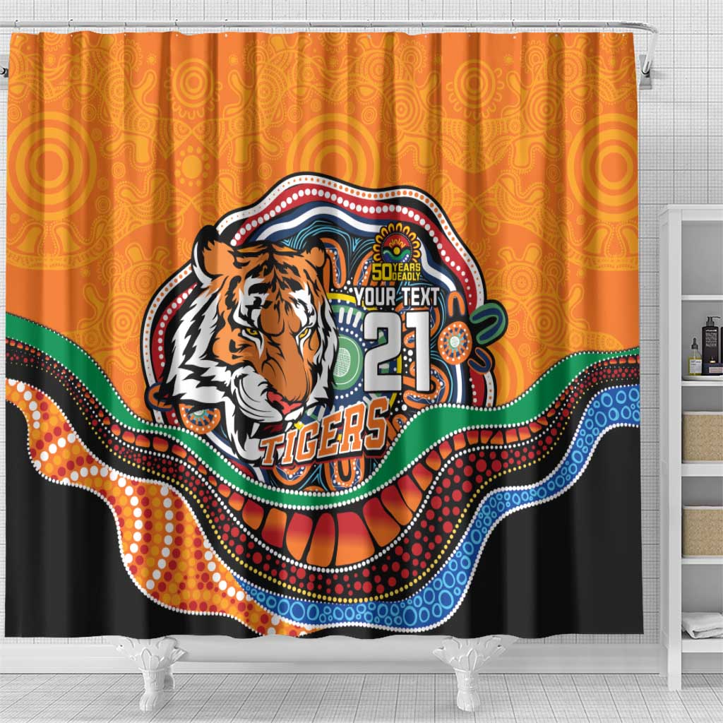 Custom Tigers Honouring First Nations Shower Curtain NAIDOC 2026 Deadly 50 Years