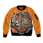 Custom Tigers Honouring First Nations Sleeve Zip Bomber Jacket NAIDOC 2026 Deadly 50 Years