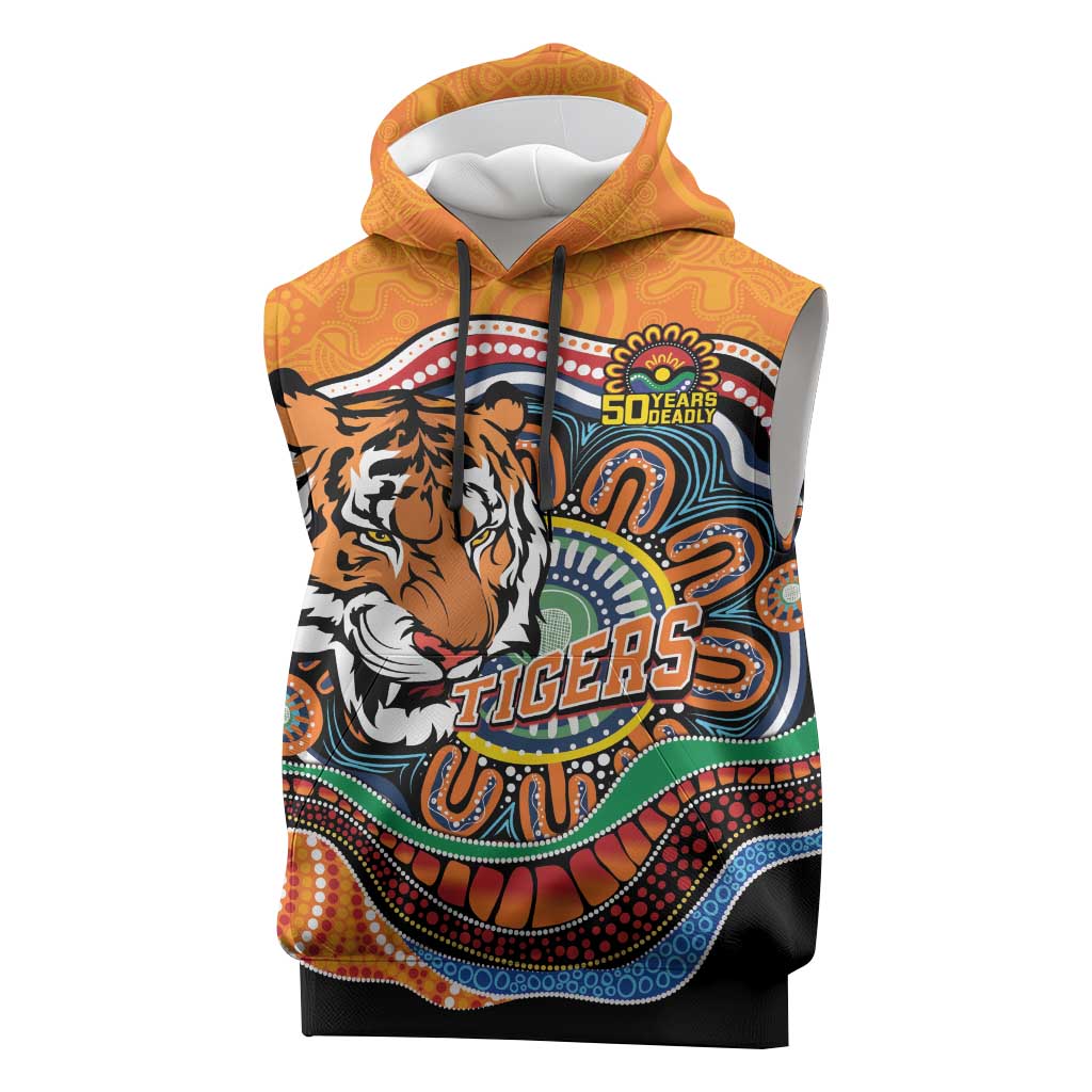 Custom Tigers Honouring First Nations Sleeveless Hoodie NAIDOC 2026 Deadly 50 Years