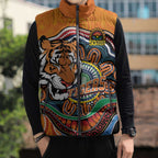 Custom Tigers Honouring First Nations Sleeveless Puffer Jacket NAIDOC 2026 Deadly 50 Years