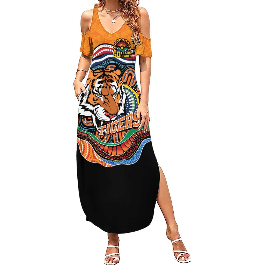 Custom Tigers Honouring First Nations Summer Maxi Dress NAIDOC 2026 Deadly 50 Years