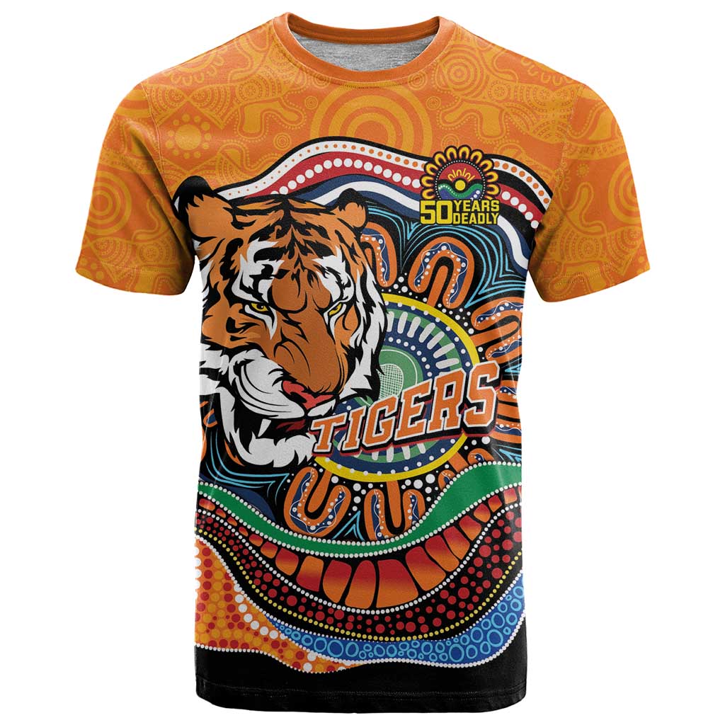 Custom Tigers Honouring First Nations T Shirt NAIDOC 2026 Deadly 50 Years