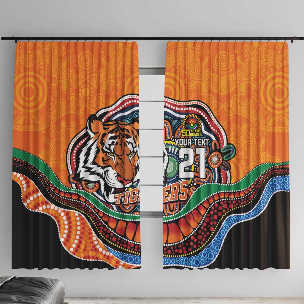 Custom Tigers Honouring First Nations Window Curtain NAIDOC 2026 Deadly 50 Years